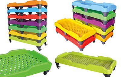欢乐岛品牌幼儿园儿童塑料床批发直销 高端儿童午休床