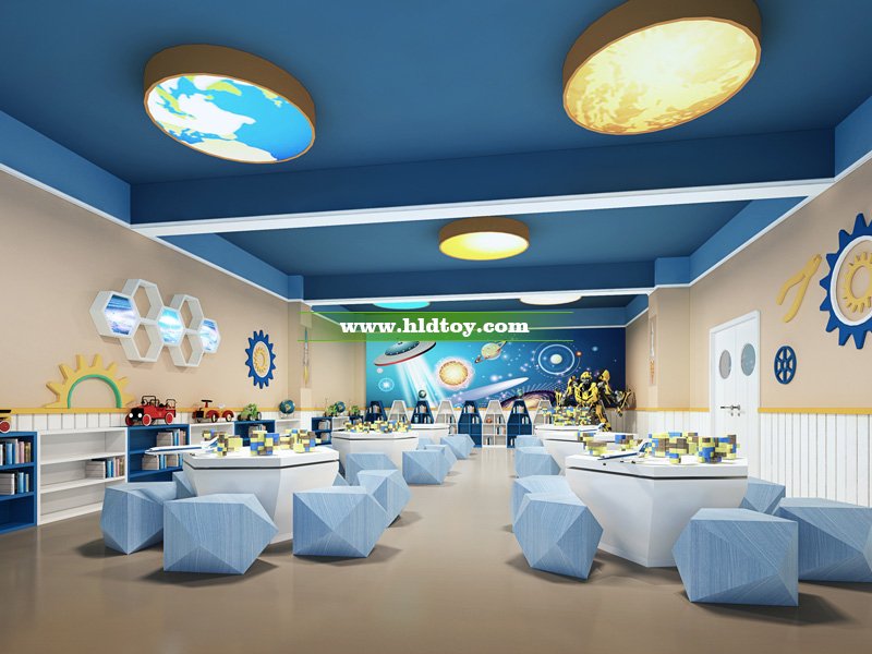 蓝色梦幻幼儿园科学室