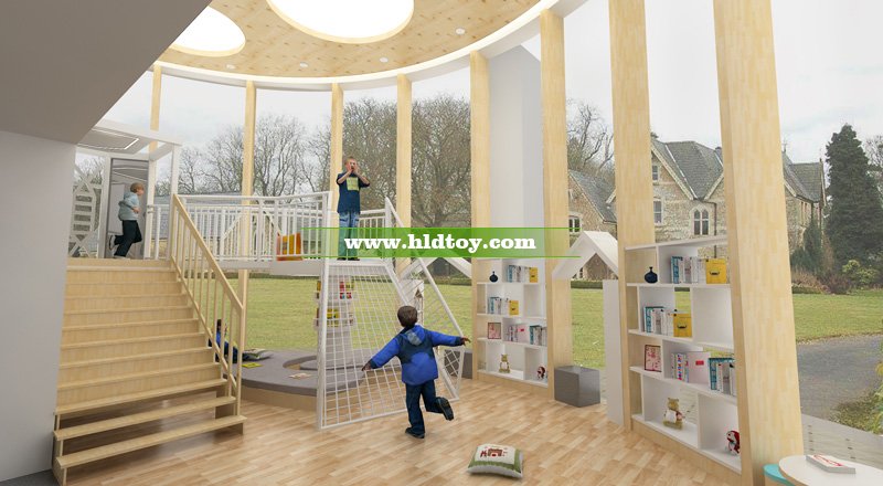 星海幼儿园现代风格图书室装修效果图